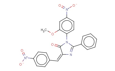 4H-IMIDAZOL-4-ONE, 3,5-DIHYDRO-3-(2-METHOXY-4-NITROPHENYL)-5-((4-NITRO PHENYL)METHYLENE)-2-PHENYL-